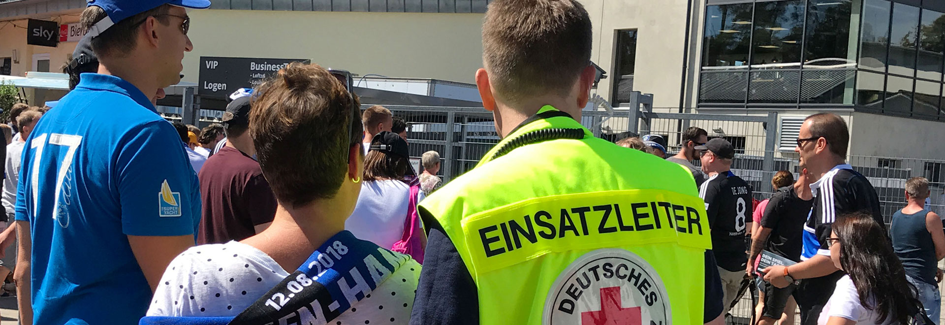 Einsatzleiter des Sanitätsdienstes im Einsatz