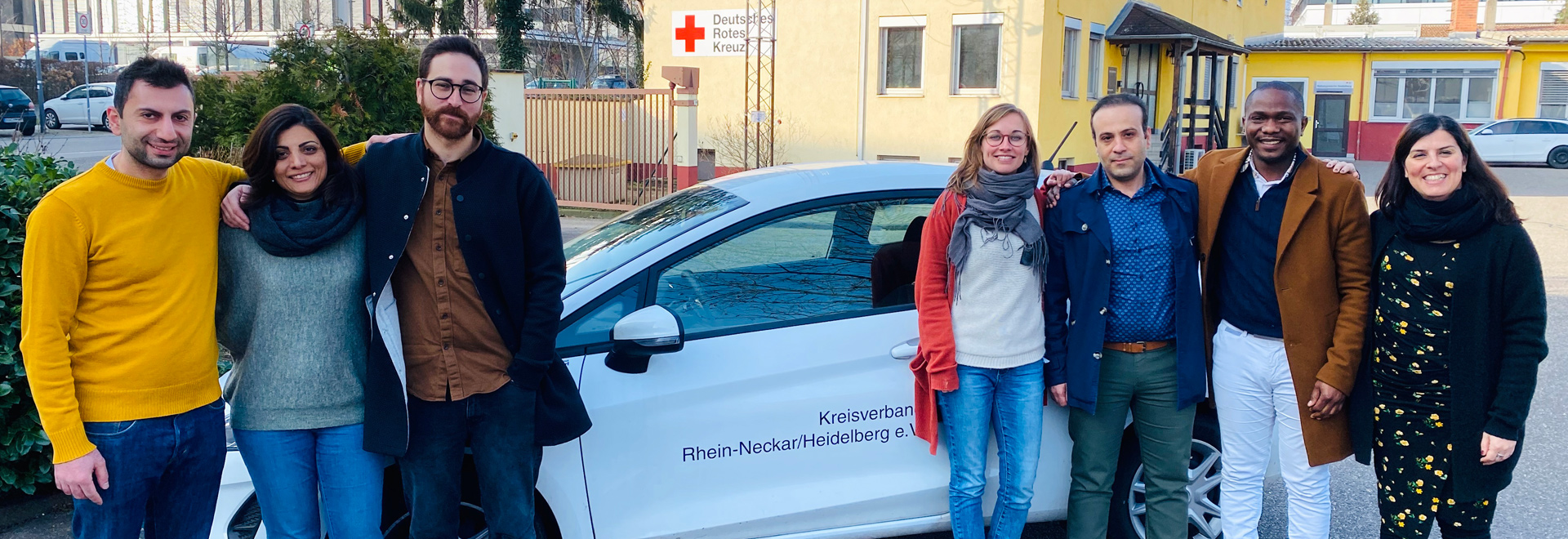 Gruppenbild mit Mitarbeitern des mobilen Integrationsmanagements