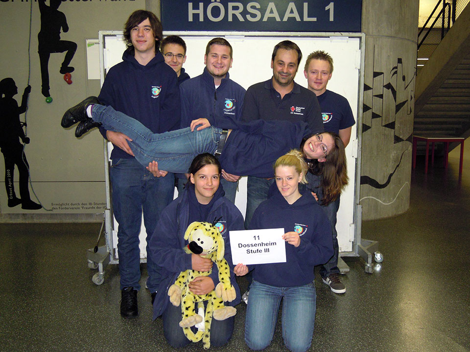 Gruppenbild mit 8 JRKler*innen