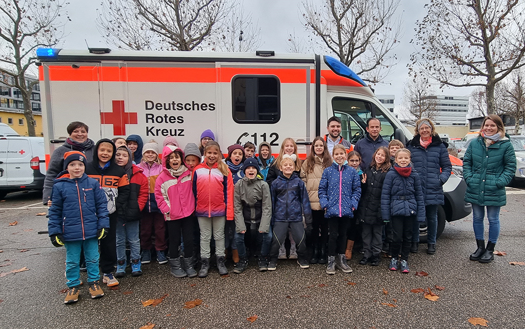 Gruppenbild mit der Klasse 4a der Heidelberger Heiligenbergschule 