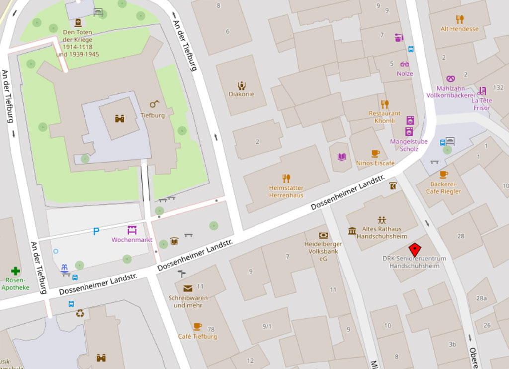 Kartenausschnitt Obere Kirchgasse 5 69121 Heidelberg